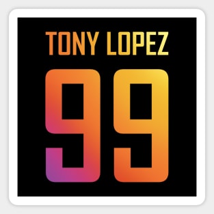 Tony Lopez Logo name and birth year number (rainbow) - Tiktok Lopez brothers Magnet